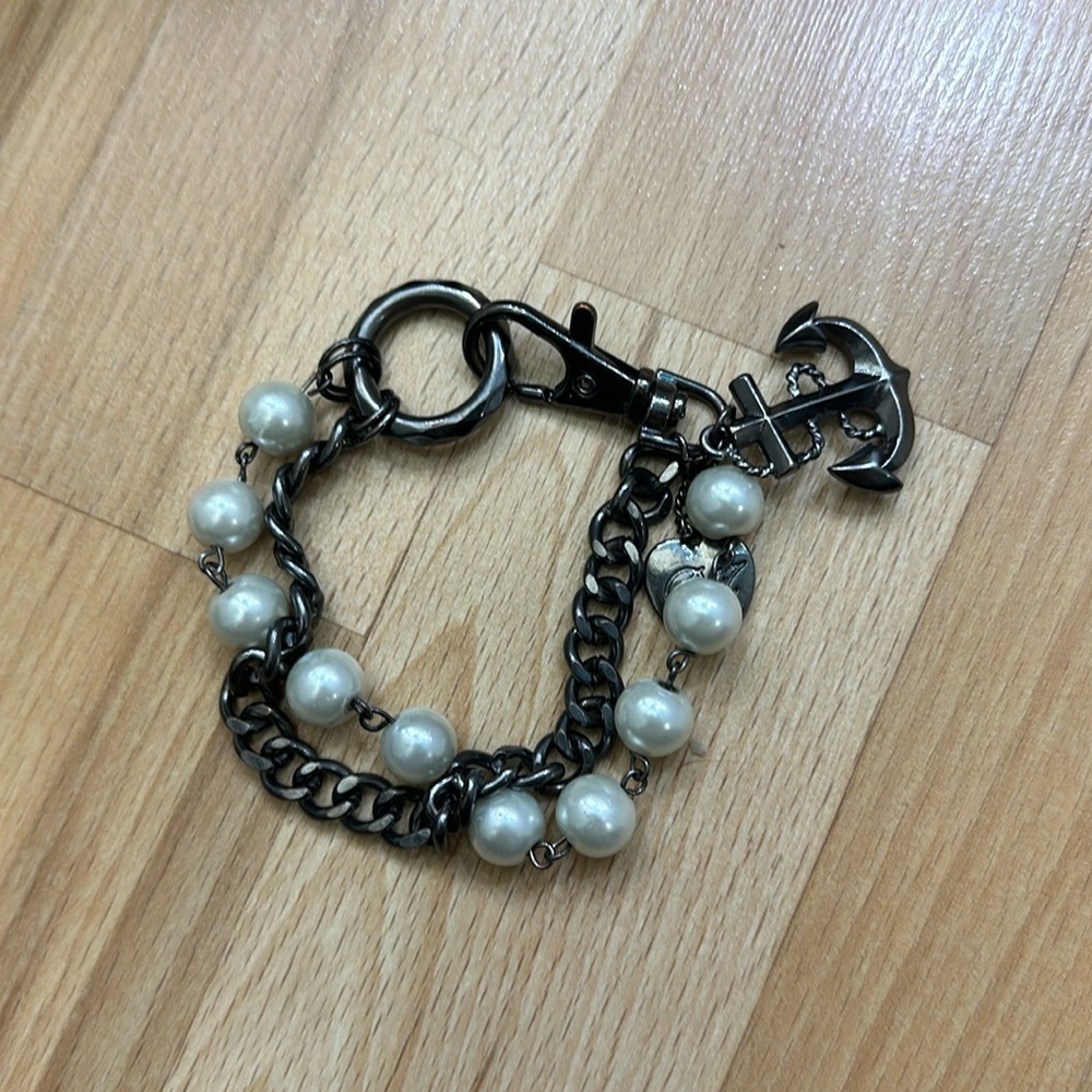 Betsey Johnson Pearl and Anchor bracelet